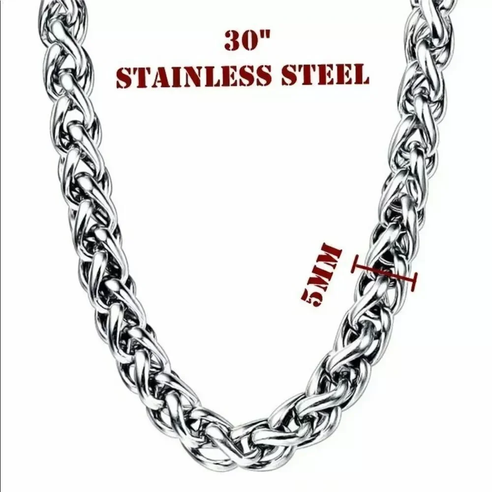 Viking Norse mjolnir Thor’s hammer necklace NEW NIP NWT weave chain stainless